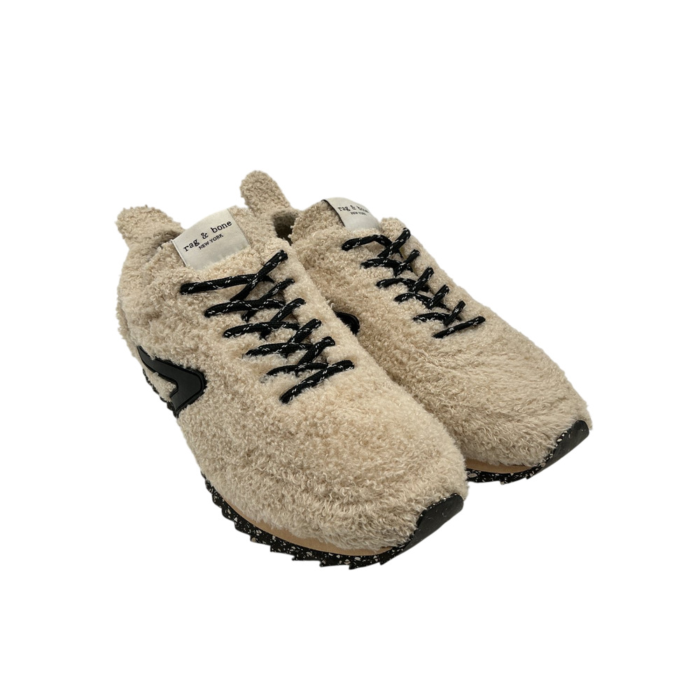 Rag & Bone Plush Beige Retro Runner Sneakers Size 40 - Picture 3 of 8